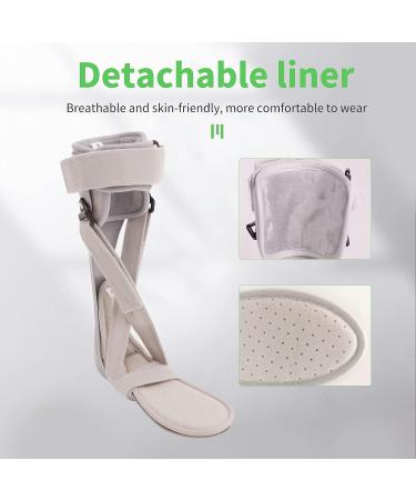 Comfortable AFO Foot Drop Brace Splint M-Right for Stroke Hemiplegia - Ideal for Walking and Sleeping with Shoes - Buy Online on GoSupps.com