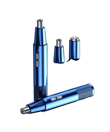 Nose and Ear Hair Trimmer - 6000 RPM Precision Tool with Rechargeable Battery Wet/Dry Easy Clean Hypoallergenic Stainless Steel Replaceable Blades(Blue)