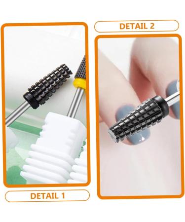 Ipetboom Black Ceramic Nail Polishing Head Manicure Art Drill Bits Nail Drill Bit Nail Polish Grinding Head Nail Bits for Nail Drill Braiding Toy Tool Short Hair Women's Ceramics - Buy Online on GoSupps.com