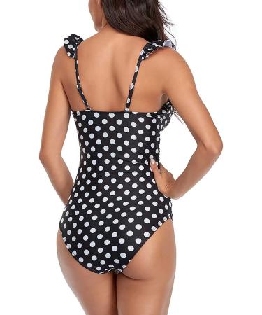 Tankini Ruffles: Swimsuit One Piece Women's Monokini Push Up Bikini V-Neck Sexy Tankini Swimsuit with Leg Swimwear Women's Tankini Tummy Control Swimsuit Women One Piece Beachwear Zz-black XL - Buy Online on GoSupps.com