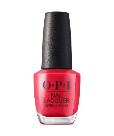 OPI Nail Lacquer We Seafood and Eat It | Opaque Bright Red Crème Chip Resistant Nail Polish | Lisbon Collection