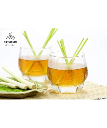 Natrevibe Botanicals Organic Lemongrass Powder 8oz - Pure and Natural - Buy Online on GoSupps.com