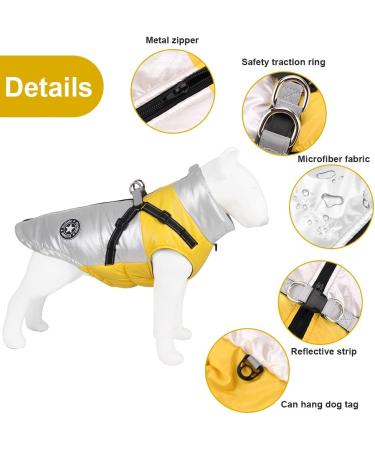 Winter Waterproof Dog Jacket - Warm Reflective Vest for Small & Medium Dogs (M White) | Windproof Cold Weather Dog Coat - Buy Online on GoSupps.com