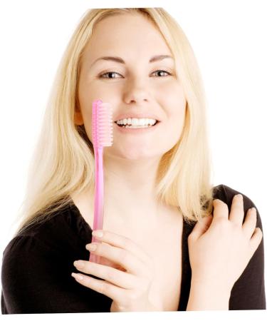 Minkissy 6 Pack Hard Bristle Adult Toothbrush - Premium Plastic Travel Toothbrush & Floss Set - Buy Online on GoSupps.com