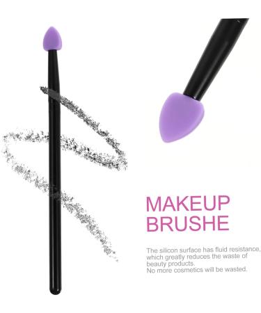 Healeved 5pcs Silicone Eyeshadow Brush Cream Eyeshadow Plastic Handle Simple Applicator Brush Purple - Buy Online on GoSupps.com