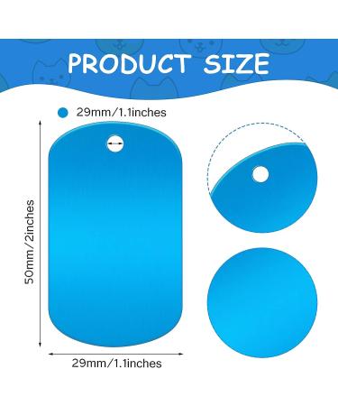 100 Pack Aluminum Dog Tag Blanks for DIY Craft and Pet ID - Rectangle Metal Stamping Tags - Buy Online on GoSupps.com
