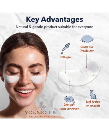 Collagen Eye Mask - Reduce Dark Circles & Puffy Eyes | Look Younger & Minimize Wrinkles - International Shipping Available - Buy Online on GoSupps.com