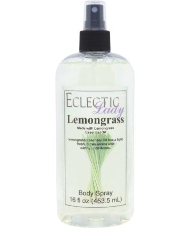 Lemongrass Essential Oil Body Spray 16 ounces Body Mist for Women with Clean Light & Gentle Fragrance Long Lasting Perfume with Comforting Scent for Men & Women Cologne with Soft Subtle Aroma 16 Fluid Ounces
