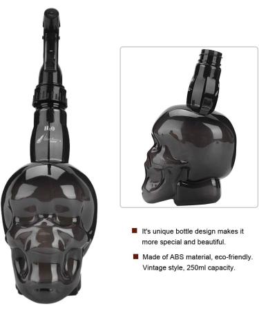 Spray Bottle Bottle Water for Barber Skull Shape 250ml Vintage Hairdressing Spray Mist Empty Water Bottle Sprayer Salon Barber Tools for Hair Styling Plants Pets Home Clean (Black) - Buy Online on GoSupps.com
