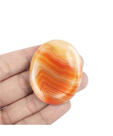 Artistone Red Carnelian Crystal Worry Stone Polished Chakra Thumb Stones Healing Crystal Pocket Palm Stone for Anxiety Stress Relief Meditation Massage Therapy Geometry Reiki Balancing 2 inch Red Carnelian 1pcs