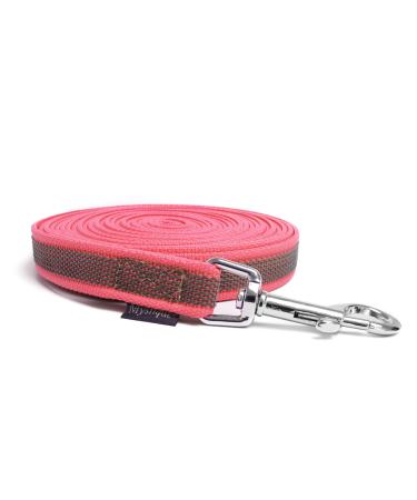 Mystique Rubberized towline 20mm with hand loop standard carabiner neon pink 20m 20m Neon Pink