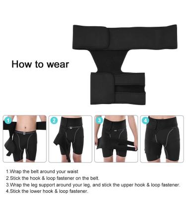 Adjustable Hip Orthosis Thigh Support | Neoprene Grip for Sprain Pain Relief & Groin Injury Rehab - Buy Online on GoSupps.com