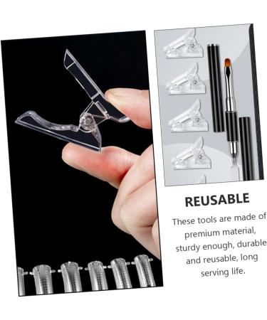 POPETPOP 1 Set nail extension set Fake Nails fake nail tips picker nail extension forms nail molds manicure DIY nail art tool fake acrylic nails nail kits pedicure brush plastic crystal 17.8x1.2cm As Shown - Buy Online on GoSupps.com