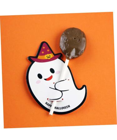 ABOOFAN 100 Pcs Lollipop Decoration Lollipop Greeting Card Lollipop Card Holder Packaging Decoration Card Lollipop Ghost Card Paper Card Candy Wrapping Card Sugar Card Halloween - Buy Online on GoSupps.com