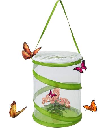 Butterfly Net Habitat Clear Butterfly Enclosures Mini Mesh Cage - butterfly cage for caterpillars Butterfly Enclosures for Indoors 6.3" x 7.9" Tall - Buy Online on GoSupps.com