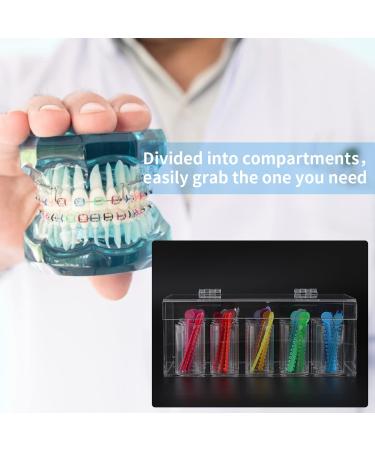 LVCHEN Orthodontic Ligature Tie Box with Lid - Dental Acrylic Dispenser for Elastic Rubber Ties - Buy Online on GoSupps.com