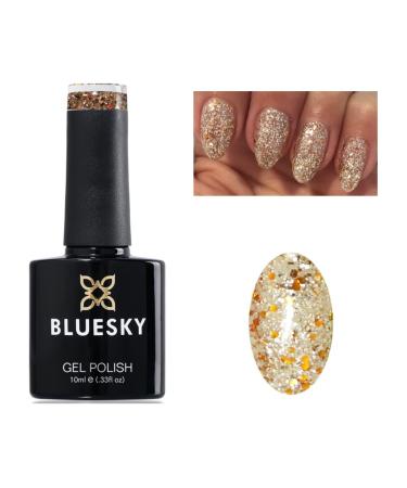 Bluesky GEL POLISH Gold Glitter and Silver Glitter Mix Sparkle Nail SP13 UV LED Soak Off 10ml SPECIAL PRICE