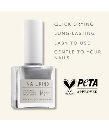 NAILKIND Grey Pearlescent Nail Polish - Vegan & Peta Certified - Quick Drying & Chip Resistant - 8ml - Buy Online on GoSupps.com
