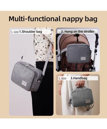 Sunveno Waterproof Diaper Bag - Stylish & Functional Pocket Design for On-the-Go Parenting - Pure Gray - 1 Pack - Buy Online on GoSupps.com