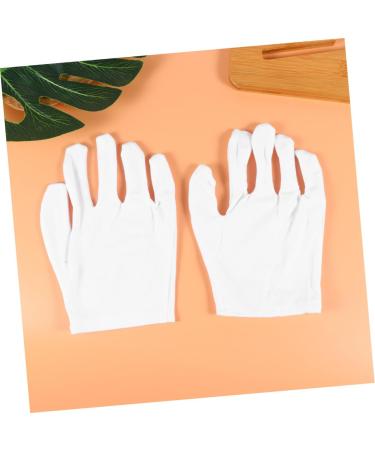 minkissy 2 Pairs White Cotton Gloves Cotton Work Gloves Hand Moisturizer Glove Party Etiquette Gloves Working Glove Moisturizing Gloves Warm Mittens Gel Gloves Warm Gloves Non-Slip Miss Spa - Buy Online on GoSupps.com