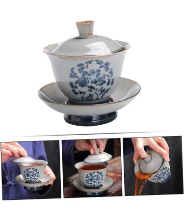 1 Set Sancai Gaiwan Kung Fu Teacup Chinese Cover Bowl China Office Drinking Teacup Ceramics Tray Assorted Color 11.3X10.5CM - Buy Online on GoSupps.com