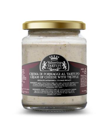 Valnerina Tartufi Cream Cheese & Truffles | Appetice Sauce Pasta Risotti Meat Fish Cheese and White Truffle Bruschette | 90 gr jar.
