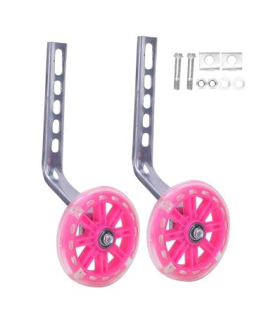Vbest life Training Wheel, Children Bicycle Training Wheels for 12-20inch Bikes with Support Bracket Pink