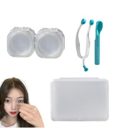 Soft contact lens remover-eye contact removal tool silicone-drainage/remover tool for inserting/removing eye contact portable silicone shovel and contact tweezers for LVTFCO buyers and carriers with a double box