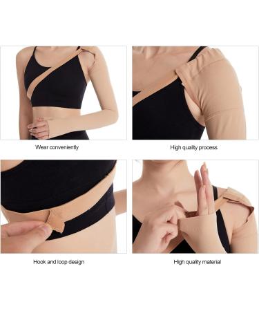 Lymphedema Arm Sleeve XL Left Hand - Post Mastectomy Support with Breathable Elastic Polyurethane Material - Buy Online on GoSupps.com