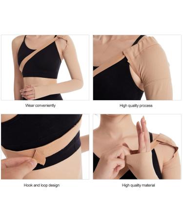 Lymphedema Compression Arm Sleeve - Thumb & Post Mastectomy Support for Swelling Relief (Left-S) - International Shipping Available - Buy Online on GoSupps.com