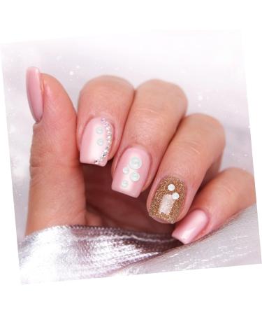 FRCOLOR 2 Boxes Nail Decorations Nail Art Pearls Nail Gems Nail Art Jewelry Hand Jewelry Rhinestone Trim Bulk Ornaments Diamond Decorations 3D Manicure White Nail Supplies Abs - Buy Online on GoSupps.com