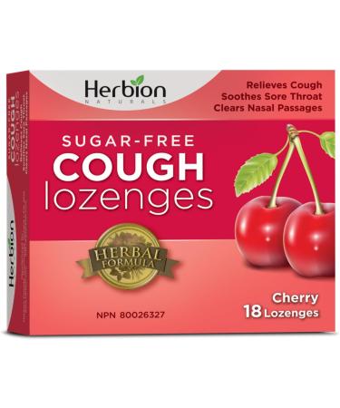 Herbion Natural Sugar Free Cough Lozenges Cherry Flavor | Cough Suppressant | Sore Throat Relief | Pack of 6 | - Buy Online on GoSupps.com