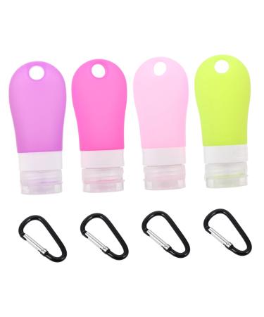 FRCOLOR Aboard Buckle Bottling Liquid Container Squeeze Dispenser With Hook Travel Silica Gel Bottle