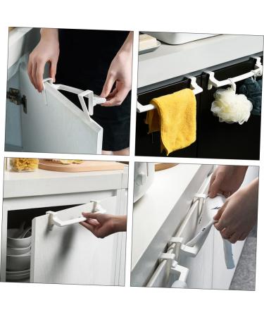 SHOWERORO 4pcs Door Hook Towel Hooks Over Cabinets Towel Rack Over The Door Towel Shelf Metal No Punching White 24X7X6CM - Buy Online on GoSupps.com