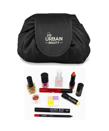 Love Urban Beauty Flat-Out Drawstring Cosmetic Bag with 10pc Assorted Makeup Set