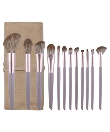 12-Piece Beauty Tools Foundation & Eye Shadow Brush Set - Slant Cut Makeup Brushes for Flawless Application | International Shipping Available - Buy Online on GoSupps.com