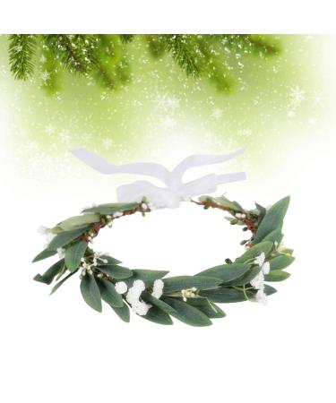 Minkissy Olive Leaf Hair Wreath - Elegant Flower Garland Crown for Brides & Women - Fairy Headband Hair Jewelry - Buy Online on GoSupps.com
