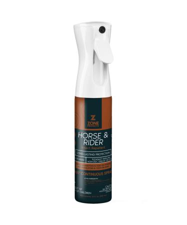 Zone Protects Horse & Rider Picaridin Insect Repellent 10 oz Continuous Spray (Non-Aerosol) DEET-Free 12-Hour Protection Light Fresh Scent Repels Flies Horse Flies Gnats Mosquitoes