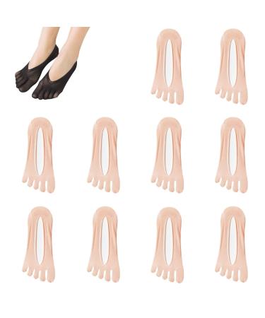 LXCJZY Orthoes Bunion Relief Socks Anti Bunions Socks Split Toe Orthopedic Compression Bunions Socks Pink-10 Pairs