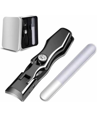 nail clippers for thick nails nail clippers with nail catcher | jaw nail clippers - stainless steel nail file toe nail clippers manicure tool for women Black - Buy Online on GoSupps.com