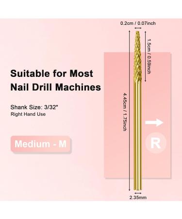 CGBE Nail Miller Attachments | Wolframcarbid Bits for Nail Care | 3/32 Medium Grain Milling Cutter for Skin Removal - Buy Online on GoSupps.com