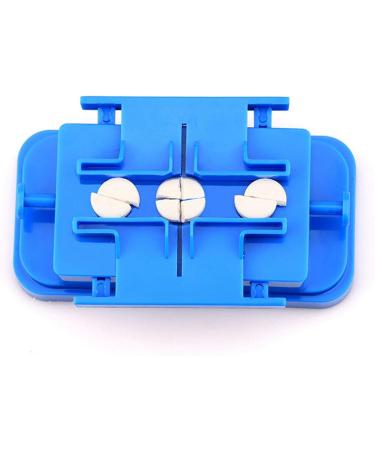 Adjustable Pill Splitter with Stainless Steel Blade | Quarter & Half Tablet Cutter for Easy Medication Dosing - Blue - Buy Online on GoSupps.com