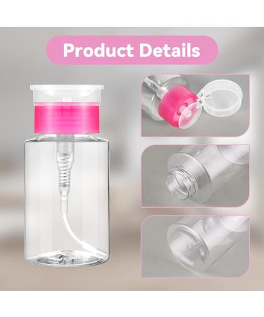 Lot de 3 flacons pompe verrouillables pour dissolvant de vernis ongles - 180 ml - Conteneurs ac tone pour alcool tonique d maquillant (rose) - Buy Online on GoSupps.com