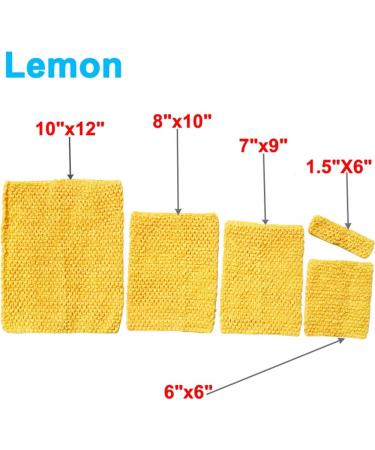 4pcs Crochet Tube Top Tutu Dress & Skirt Set for Baby Girls - Lemon 15x15cm - Buy Online on GoSupps.com
