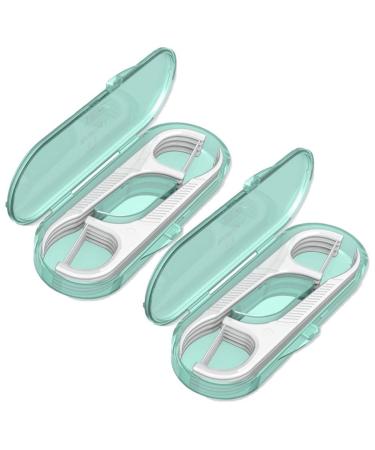 Wudaizhi Floss -toothpick set 2 boxes Sortily dental picks picks picks teeth mouth cleaning tools with storage case for family trips