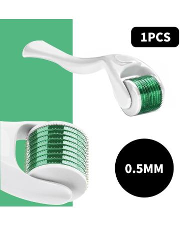 IOPYKKOA Beard Roller 0.5mm - Microneedling & Derma Roller for Beard Growth | Improve Facial Hair Growth (White Green) - Buy Online on GoSupps.com