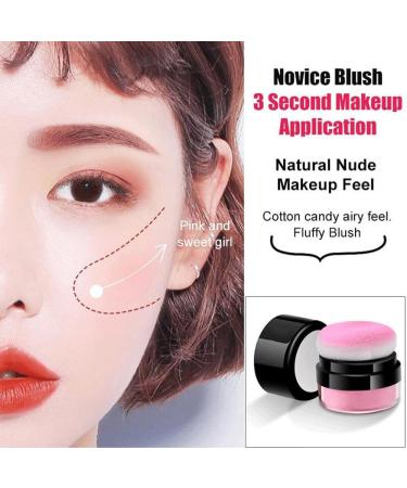 Oil Control Air Cushion Blush Loose Blush Powder Air Cushion Blush Highly Pigmented Includes Soft Mushroom Puff (B) - Buy Online on GoSupps.com