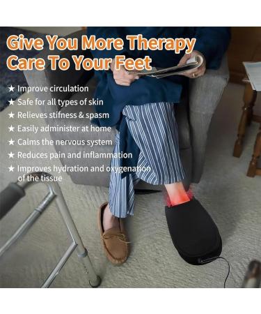 Feet LED Therapy Device with 90 Pcs 660nm+90 Pcs 850nm Wavelength Adjustable 3 Modes and 3 Levels of Time Deep Muscle Relaxation for Home Office - Buy Online on GoSupps.com