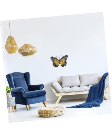 1pc Wrought Iron Butterfly Pendant Gold Office Hanging 19x13cm Yellow - Buy Online on GoSupps.com