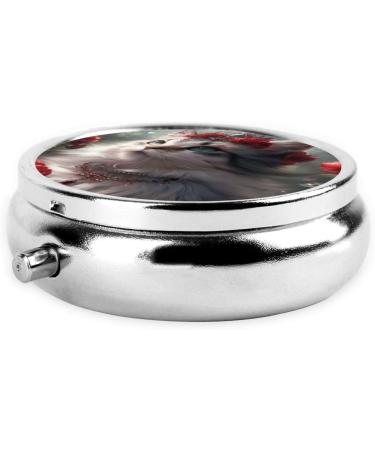 Cat Wearing Crown Portable Metal Pill Box - 3 Compartment Travel Case for Small Pills - Buy Online on GoSupps.com